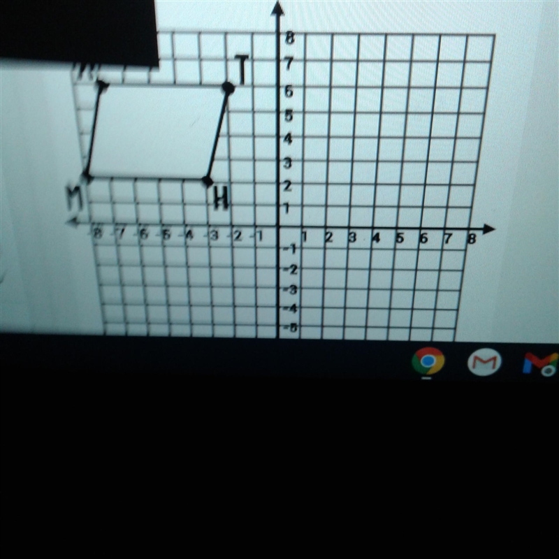 If then quadrilateral MATH was reflected over the y-axis, what is the coordinate point-example-1