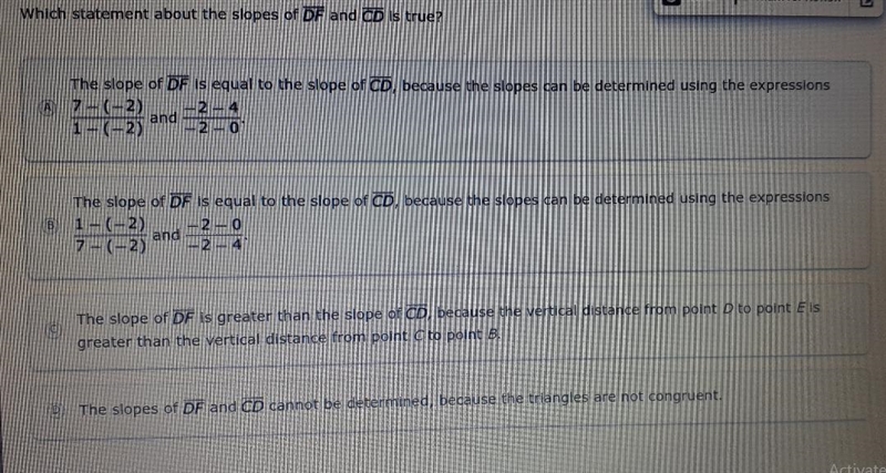 Triangle DEF and triangle CBD are similar right triangles. у 9 B E F 6 5 4 С 2 1 X-example-2