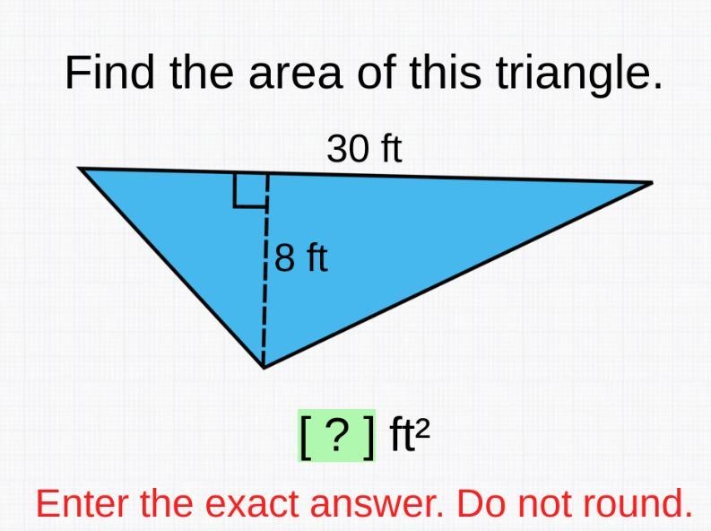 Find the area of this triangle.-example-1