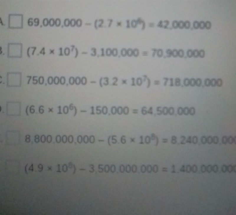 Which of these equations is correct check all that apply-example-1