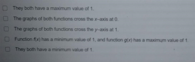 Which of the following statements correctly compares the tow functions f(x) and g-example-2