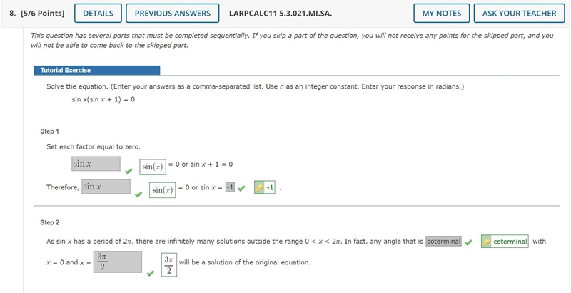 Solve Step 3 onlyTherefore, the solutions of the original equation are the following-example-1