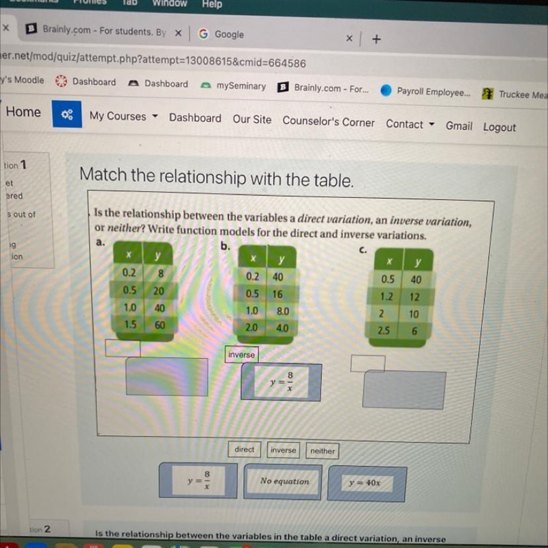 What is the correct answer for problem a and c-example-1