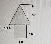 An arrow is shown below using a square and a triangle what is the area of the arrow-example-1