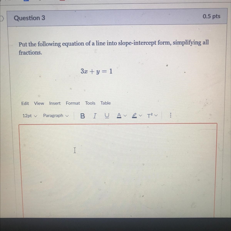 Put the following equation of a line into slope-intercept form, simplifying allfractions-example-1