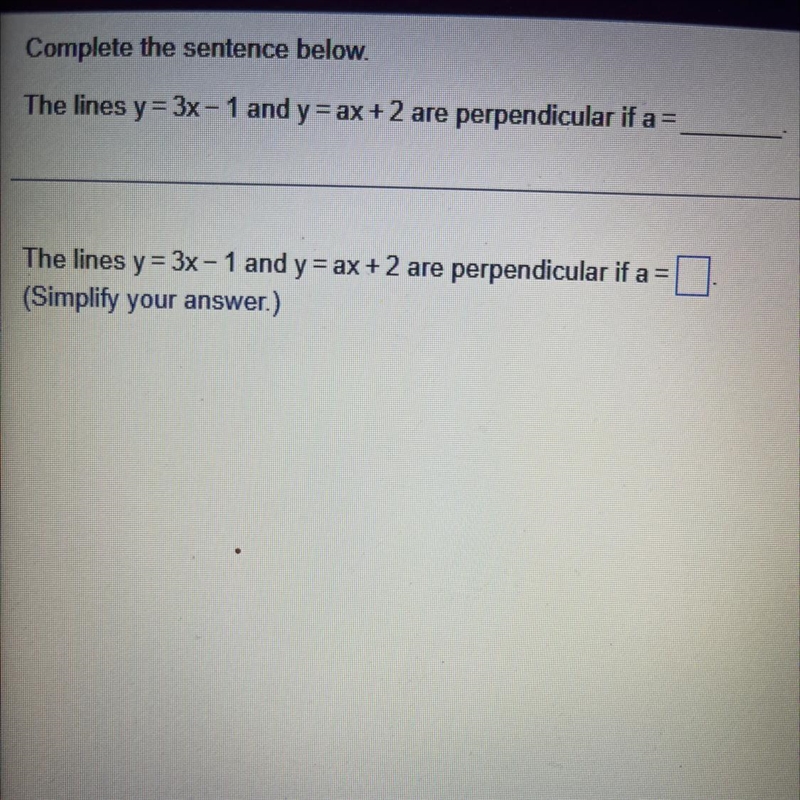 Calculus, complete the sentence below.-example-1