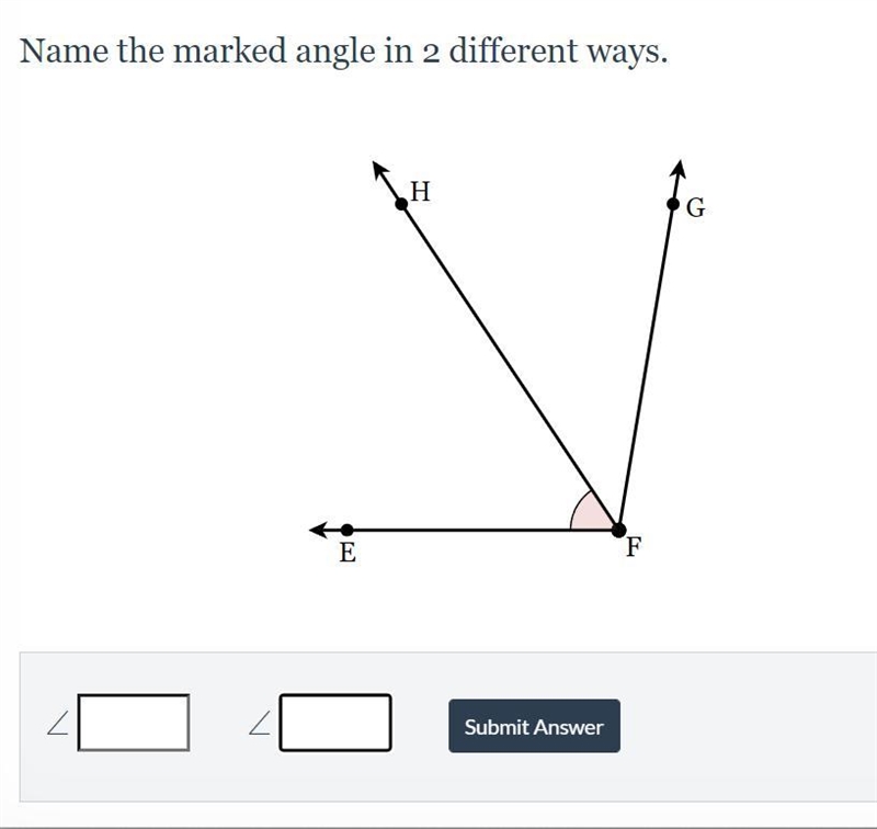 Name the marked angle in 2 different ways.-example-1