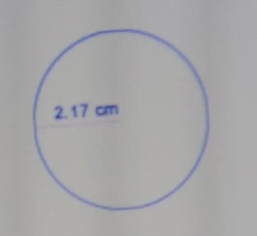 Estimate the area of the circle shown A) 4 cm^2B) 6 cm^2C) 12 cm^2D) 14^cm-example-1