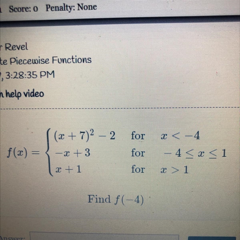 (1 + 7)2 – 2 for £<-4-1 +3for -4 1Find f(-4)-example-1