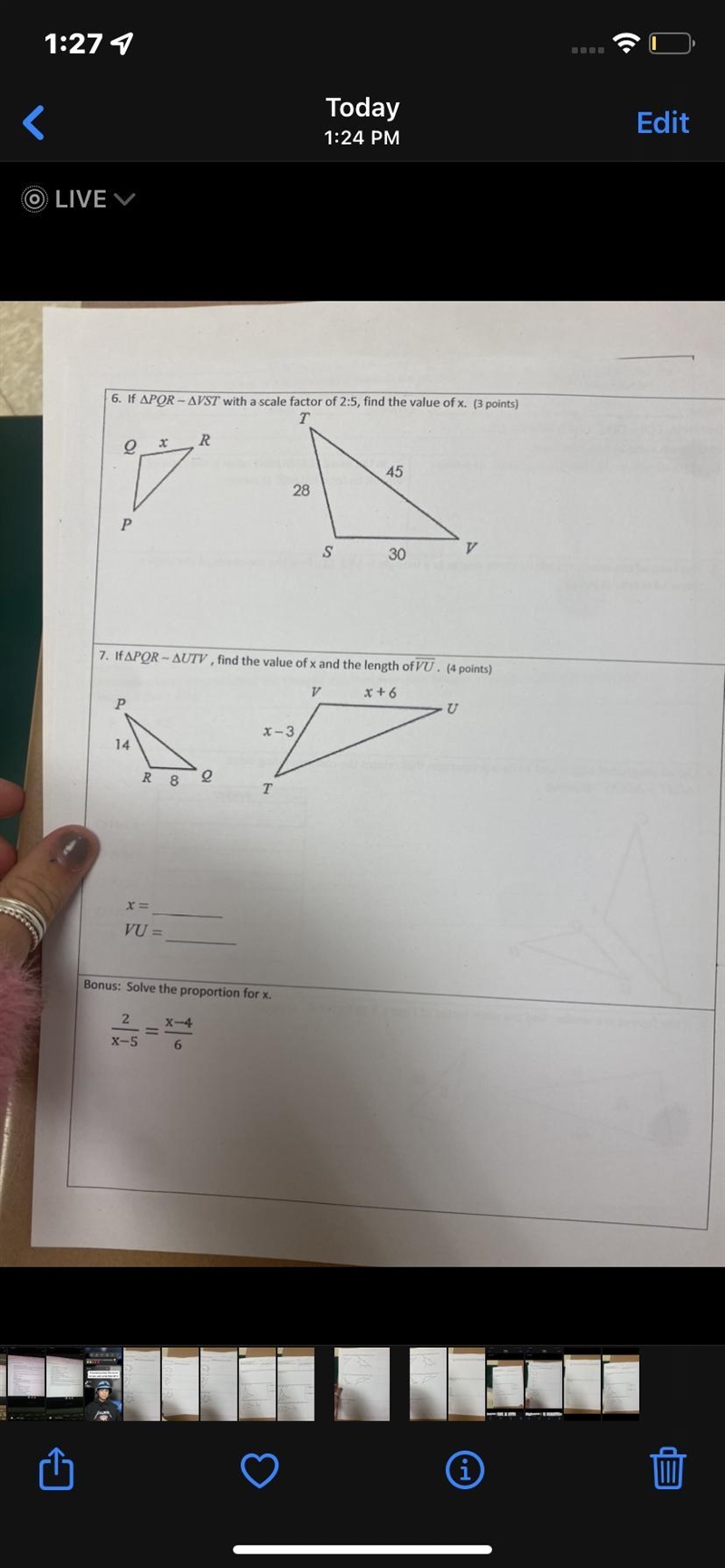 I need question 8 ( the bonus ) solved for geometry!!-example-1