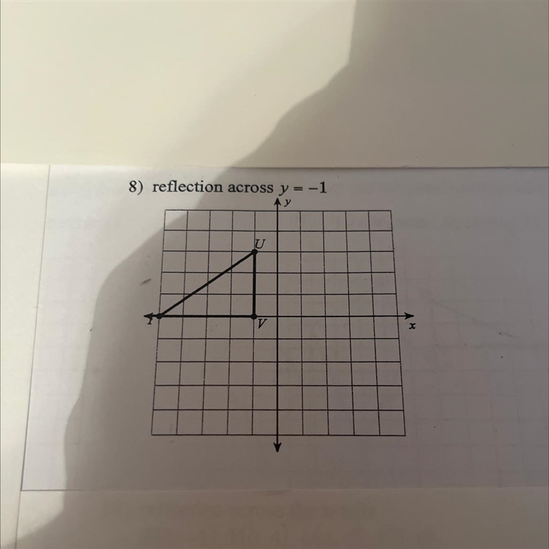 Reflection across y = -1 Please I need help ASP I will mark you brainless please-example-1