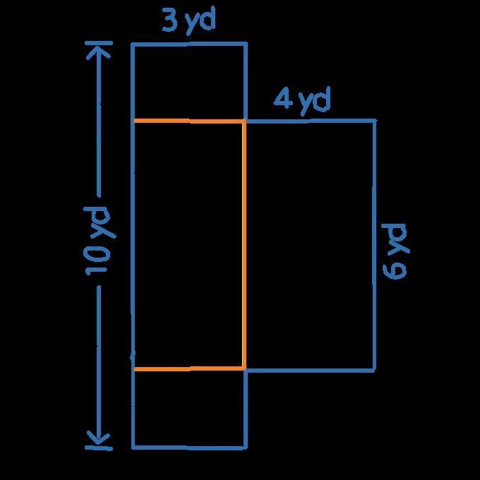 Find the area of the figure. (I've already divided the figure)-example-1