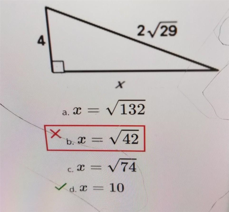 Solve for x. Choose the best simplified radical answer where applicable. NO LINKS-example-1