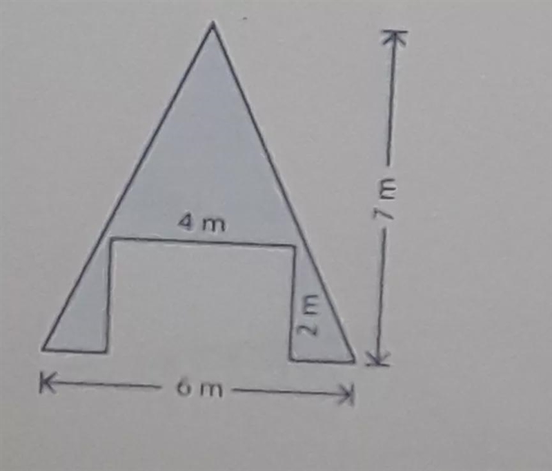 How do I calculate the shaded area of this shape ?-example-1