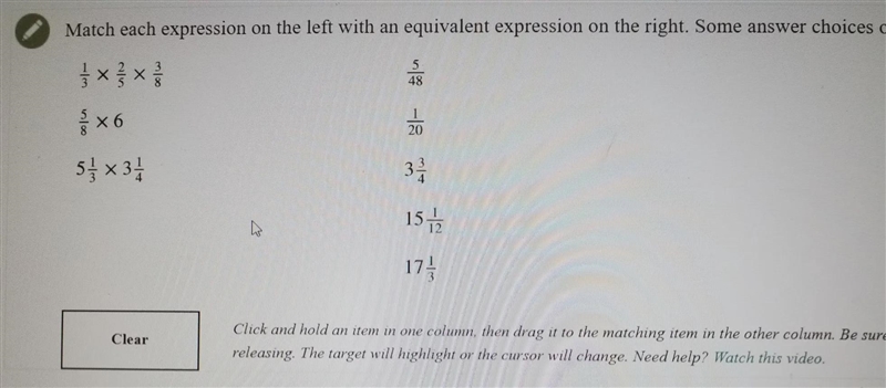 Match each expression on the left with an equivalent on the right.-example-1