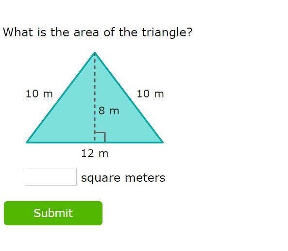 Need help! What is the area of the triangle?-example-1