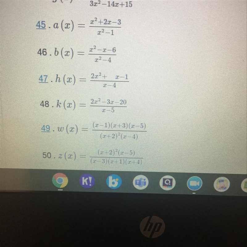 For the following exercise, find the horizontal intercepts, the vertical intercept-example-1