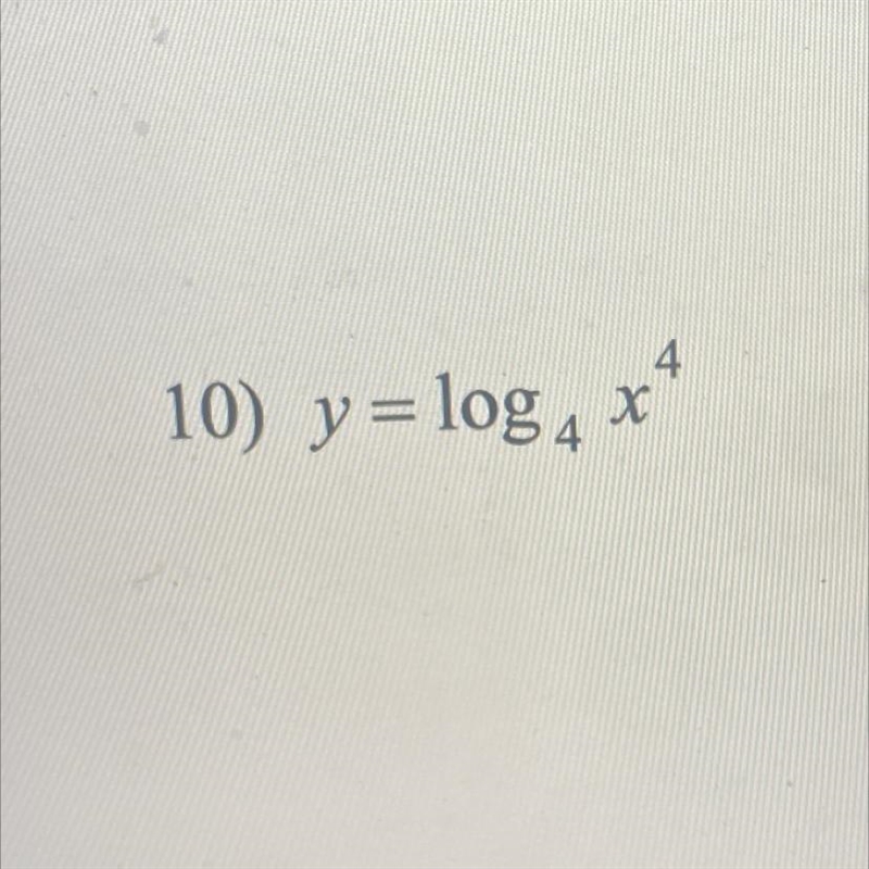 Please find the inverse of this y=log base 4 x^4-example-1