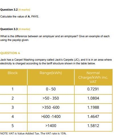 Need help with homework(please show calculations)Tariff systems(The question is on-example-2