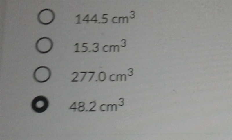 If a cone has a diameter of 4 I'm and a height of 11.cm, what is the volume of the-example-1