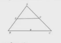 8. Calculate x in the figure below knowing that AE = 4, EB = 10 and EF | BC.-example-1