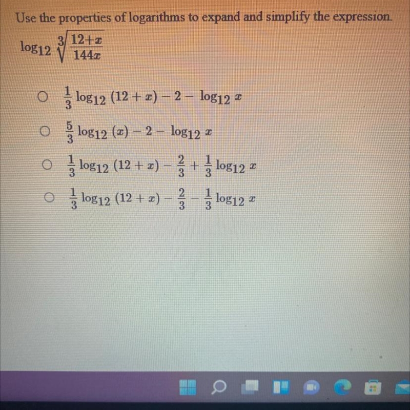 Use the properties of logarithms to expand and simplify the expression ?-example-1