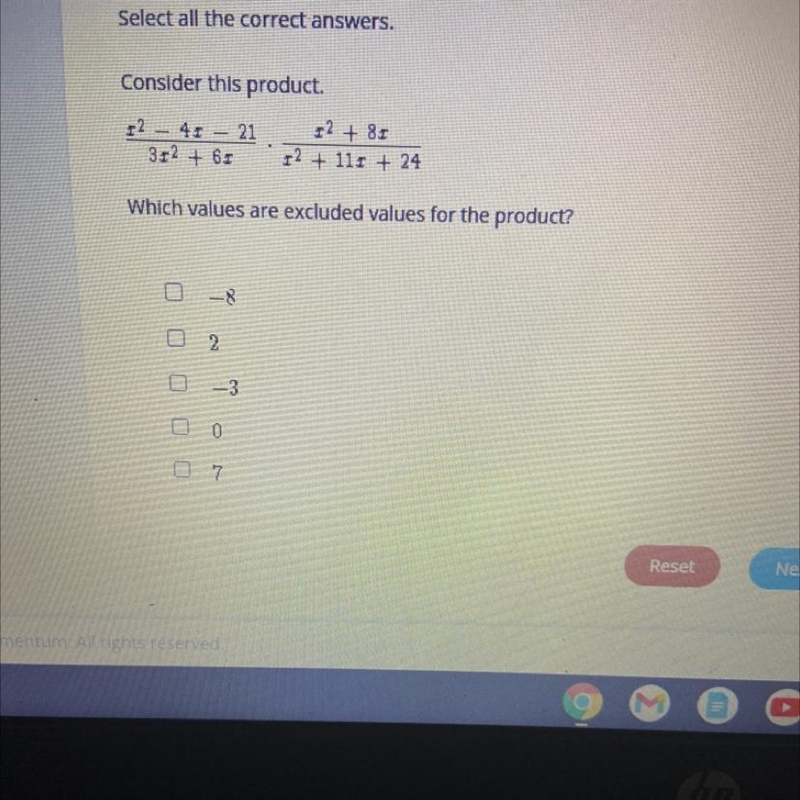 1Select all the correct answers.Consider this product.22 - 41 - 21 12 + 85312 + 61 12 + 111 + 24Which-example-1