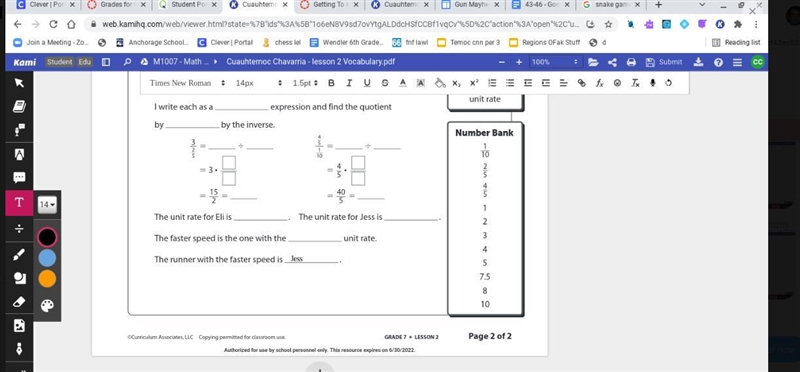 I have a a Math Vocabulary problem. I have a word bank of vocabulary. Here is the-example-2