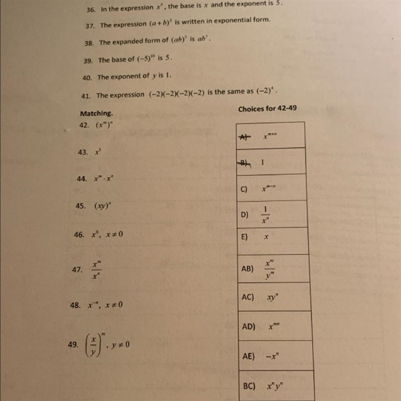 42-49 needs to be answered. please dont explain it just say which letter corresponds-example-1