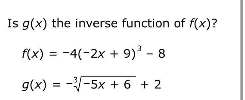 I need help asap. Is the answer yes or no-example-1