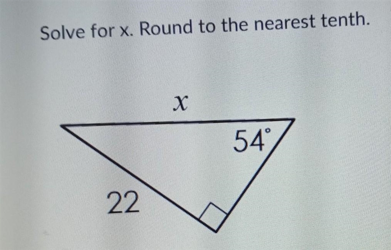 Solve for x. Round to the nearest tenth.​-example-1