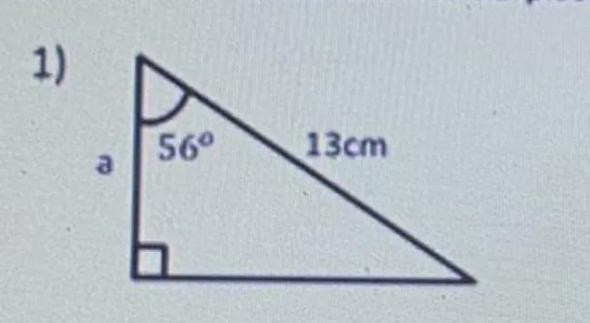 Calculate either the missing angle or side stated. Give your answer correct to 1 decimal-example-1