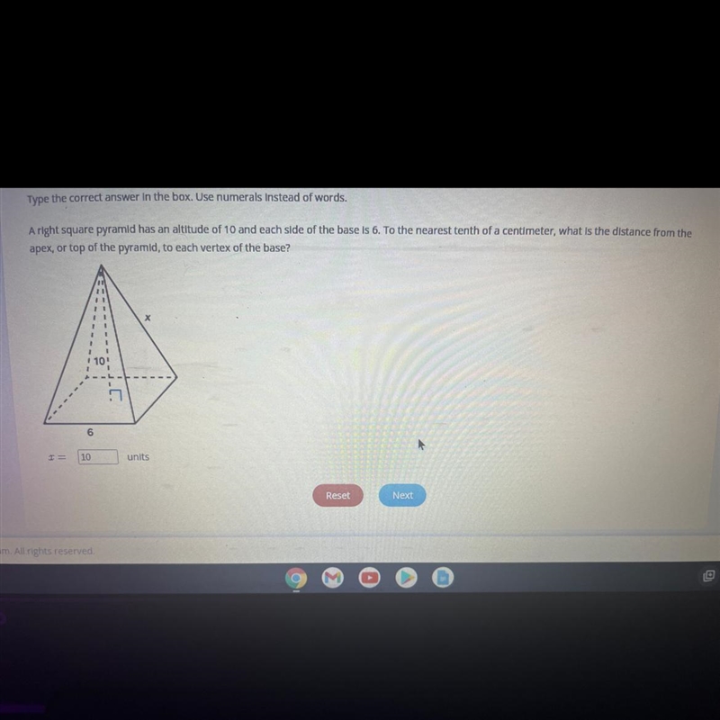 To the nearest 10th of a centimeter, what is the distance from the Apex, or top of-example-1