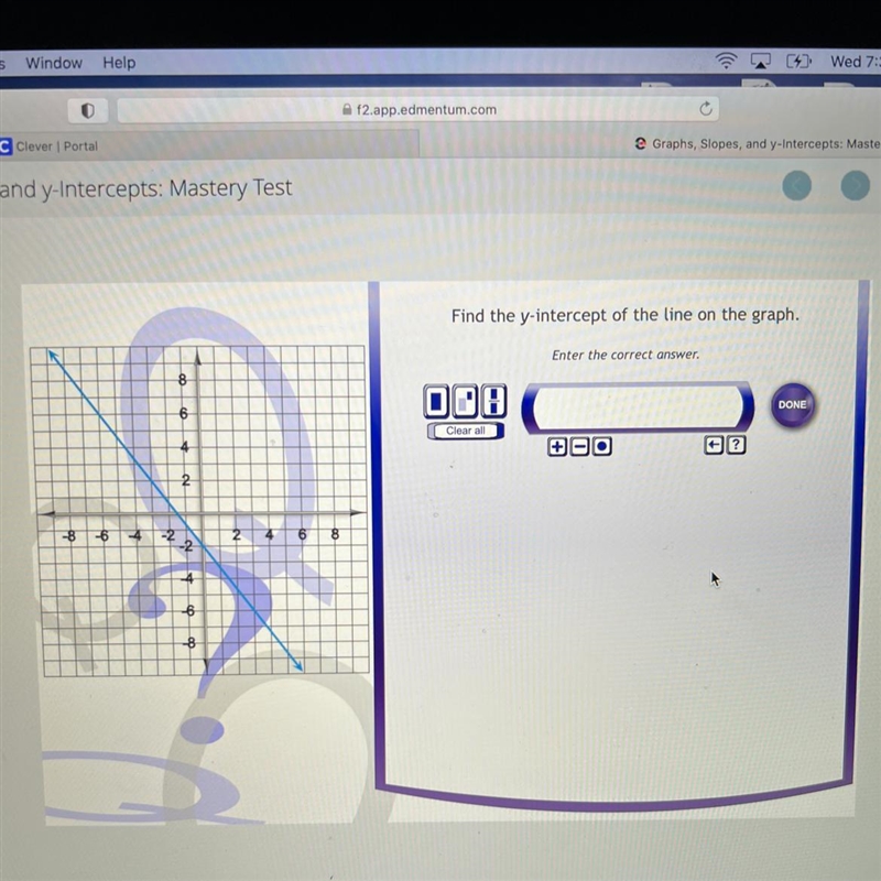 Find the y-intercept of the line on the graph.-example-1