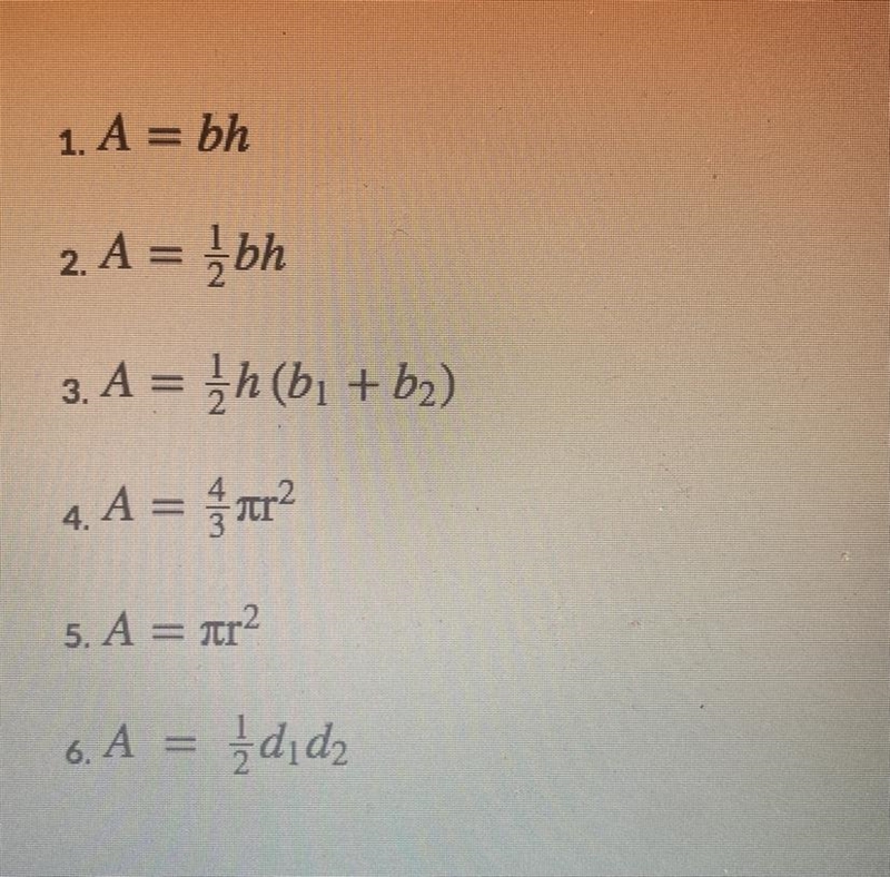 Match these formulas to the shape they are describing, please.-example-1