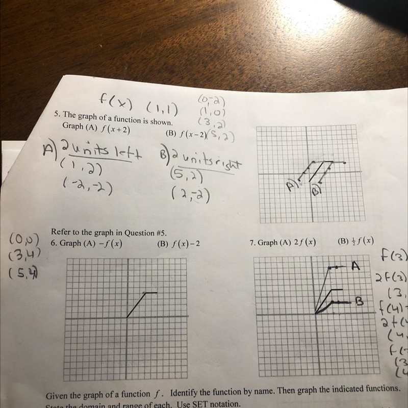 6. Refer to the graph in question 5A) graph -f(x)B) graph f(x) -2-example-1