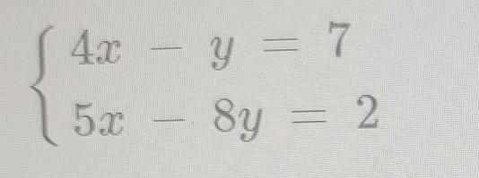 Solve the system of equations using the substitution method. show all work-example-1