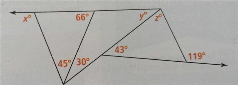 What are the values of x, y, and z? ​-example-1