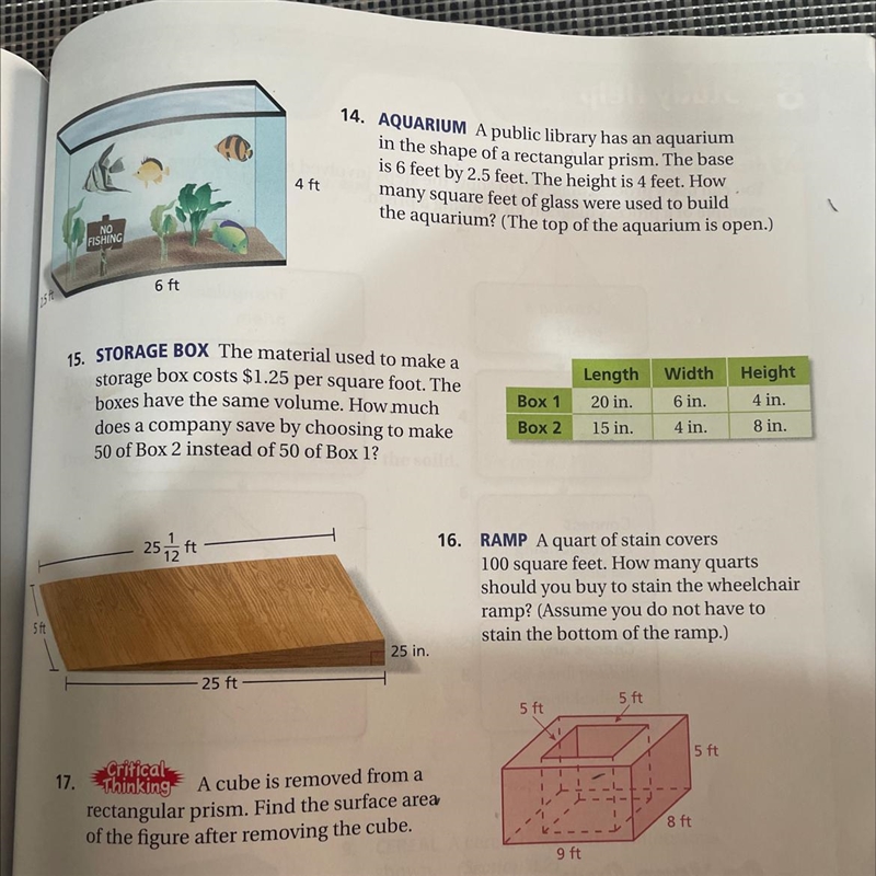 The material used to make a storage box costs $1.25 per square foot. The boxes have-example-1