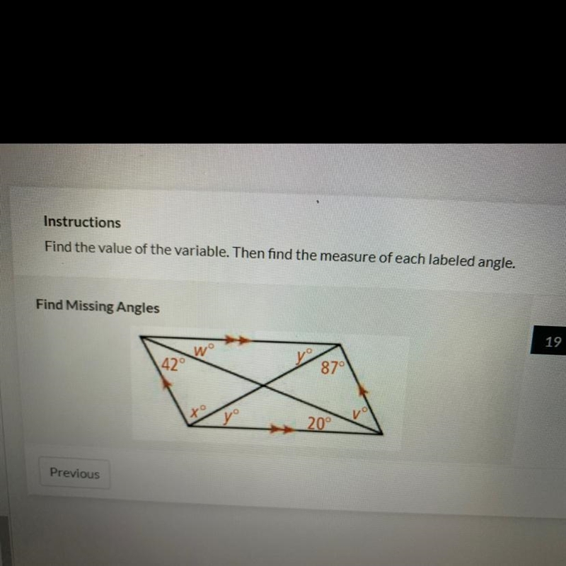 (Please help!!) It says to find the number value of variable “V”-example-1