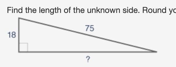 Find the length of the unknown side round your answer to the nearest 10th Triangle-example-1