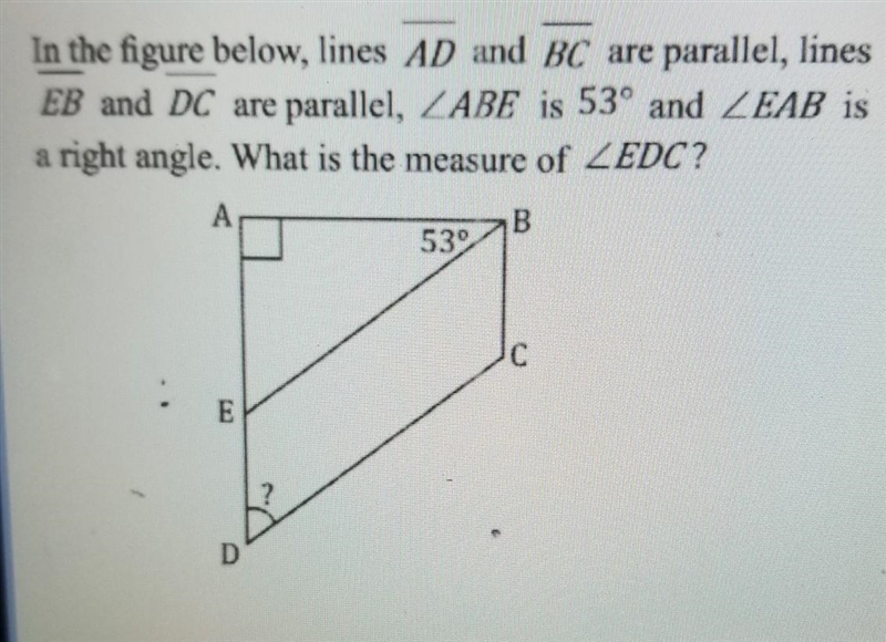 Pretty sure answer is 37 degrees just want a quick check to be sure-example-1