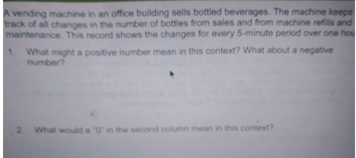 What might a postitive number mean in thid content ,what about a negatuve number-example-1