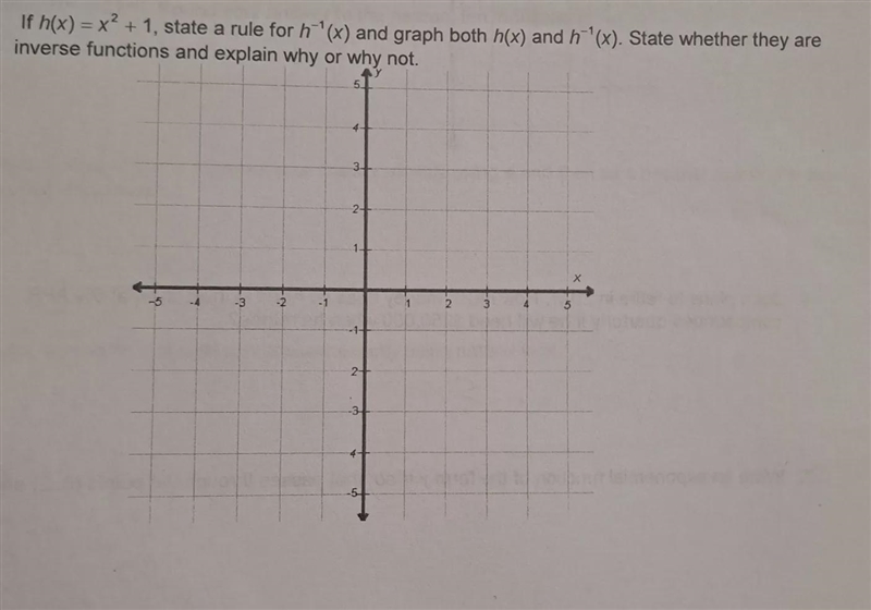 -Exponential and Logarithmic Functions- If h(x)=x²+ 1, state a rule for...-example-1