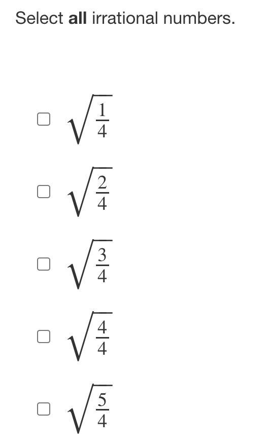 Which numbers are irrational???-example-1