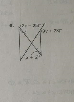 Geometry - "Find the Values of x and y"Please help dawg I'm lost-example-1