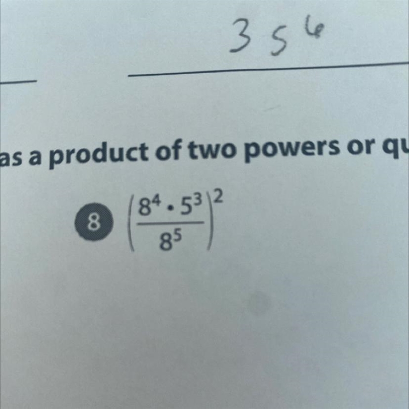 Rewrite each expression of two powers or a quotient of two powers-example-1