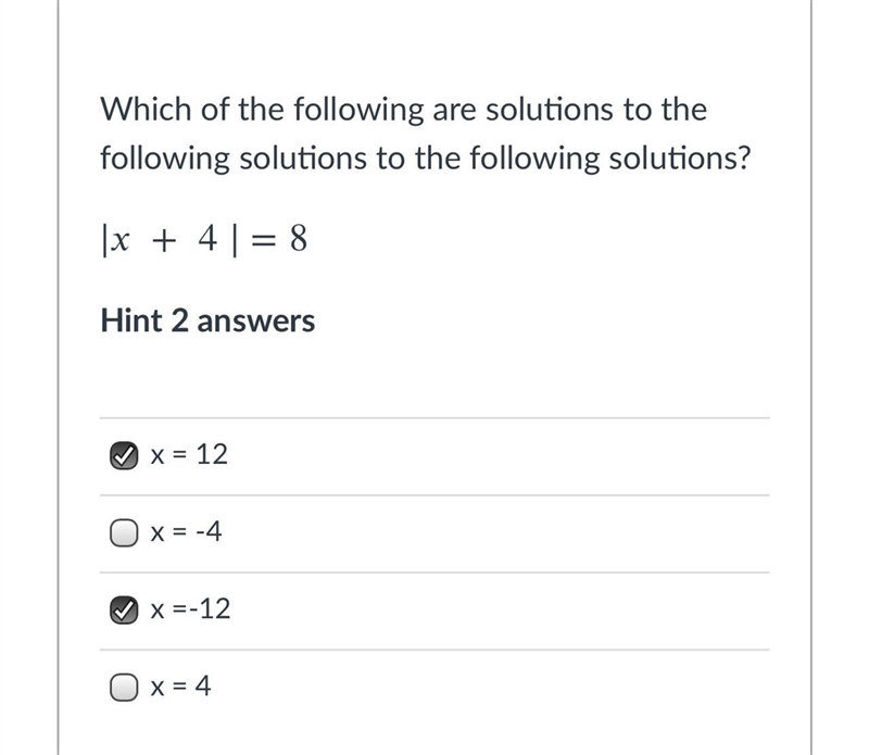 Which of the following are solutions to the following solutions to the following solutions-example-1