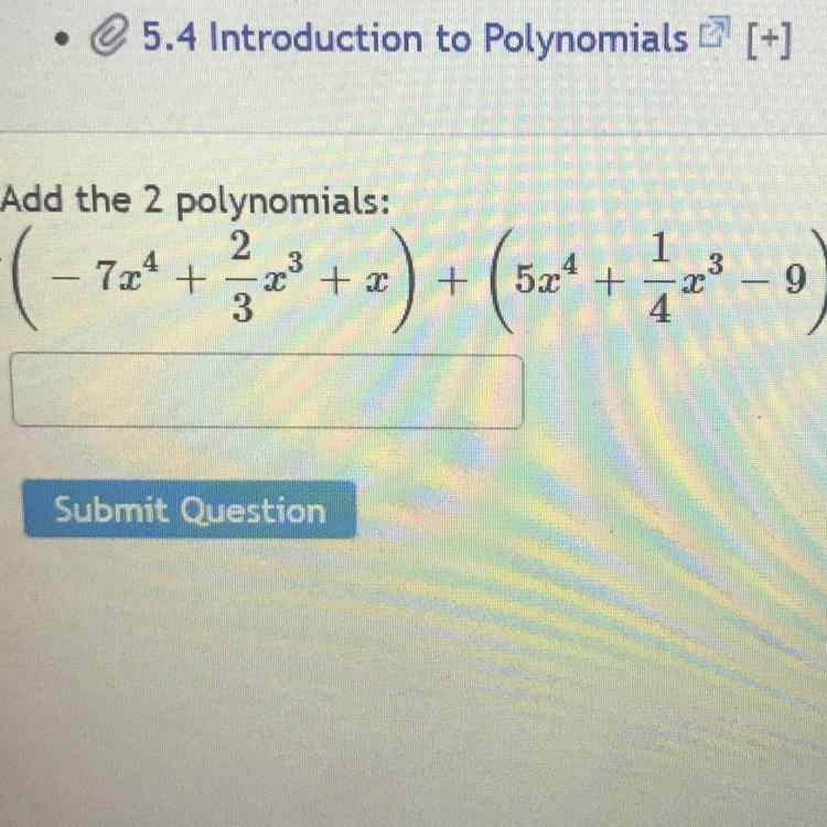 Add the 2 polynomials: (-77x²¹ + 2 ·x² + x 3 +[52*+ 1 --example-1