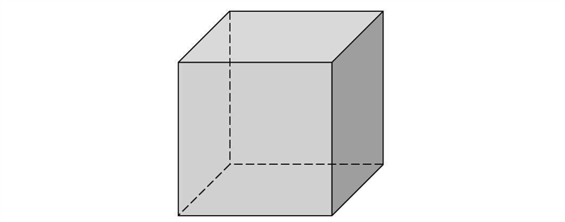 Suppose Marco draws a cross-section of the cube shown below and the result is a triangle-example-1